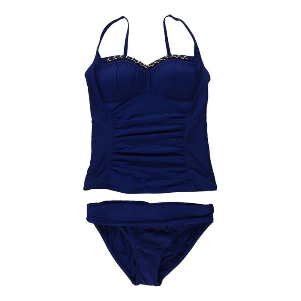 Bleu Womens Ruched Retro 2 Piece Tankini, NWT